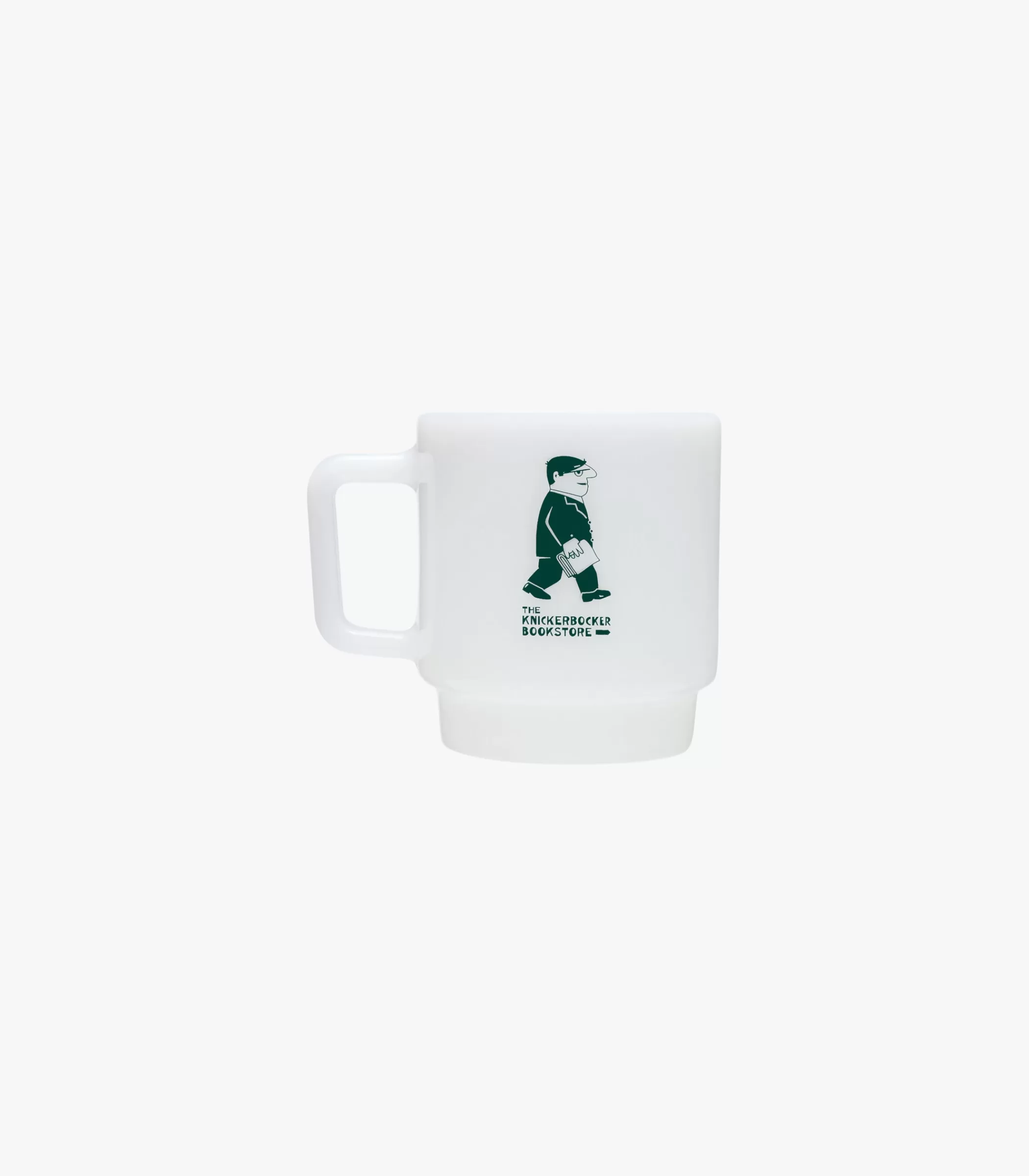 Home Goods^Knickerbocker Milk Glass Bookstore Mug Green