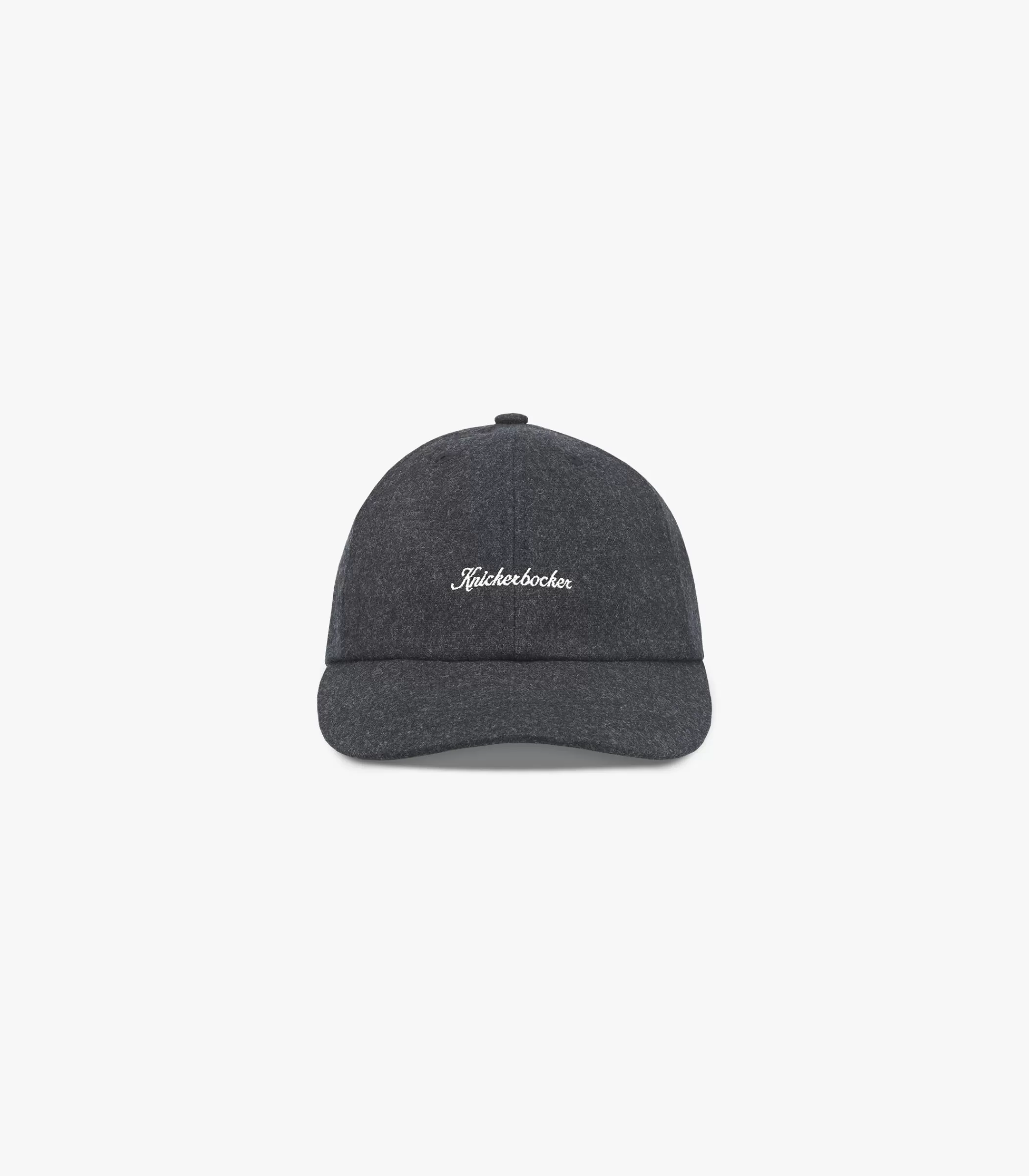 Headwear^Knickerbocker Script Virgin Wool Cap Charcoal