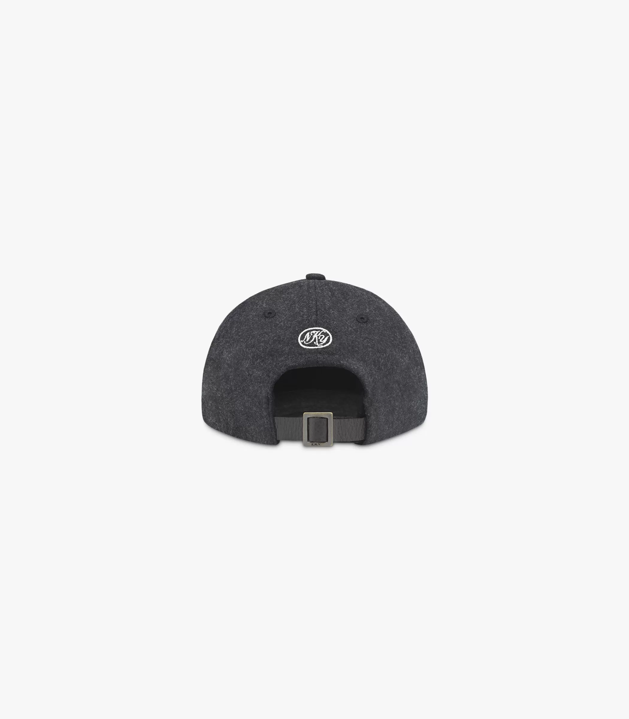 Headwear^Knickerbocker Script Virgin Wool Cap Charcoal