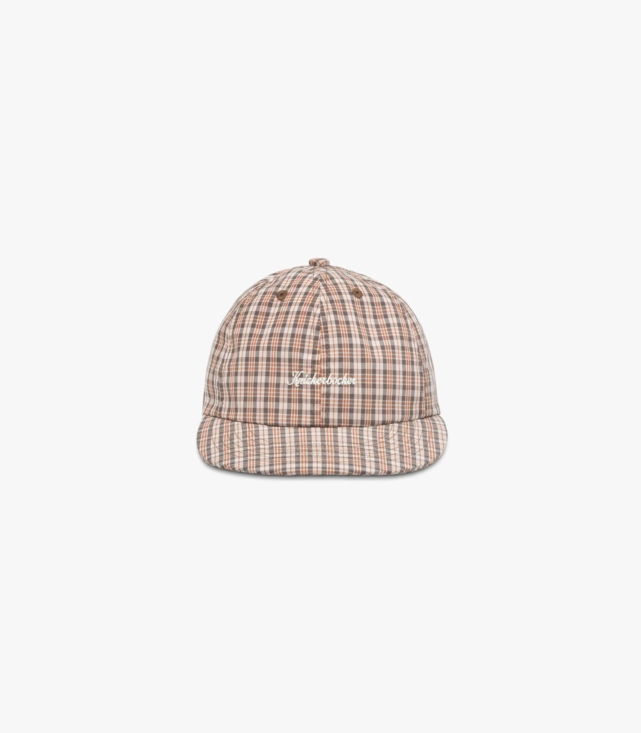 Headwear^Knickerbocker Service Cotton & Nylon Cap Tan Plaid